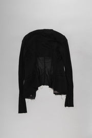 RICK OWENS - Silk jacket with frayed hems (early 00's)