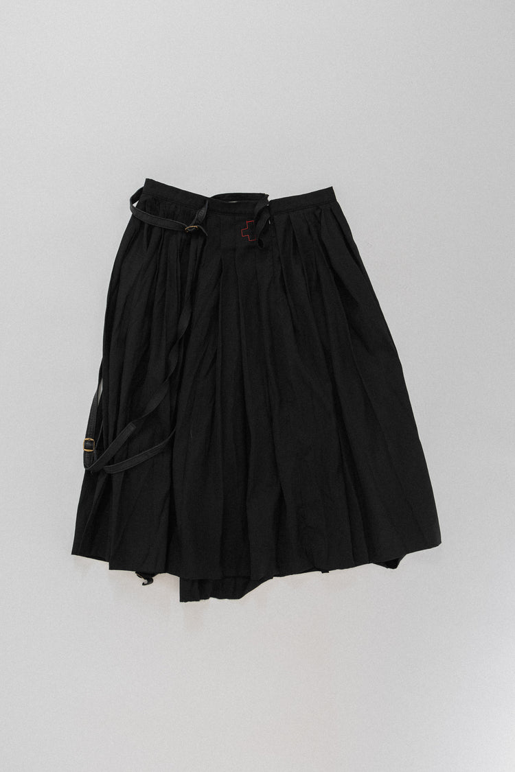 A.F VANDEVORST - SS06 Pleated skirt with side straps – L'OBSCUR