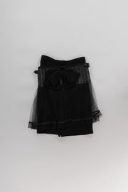 COMME DES GARCONS - FW04 Bow mini skirt with net panels (runway)
