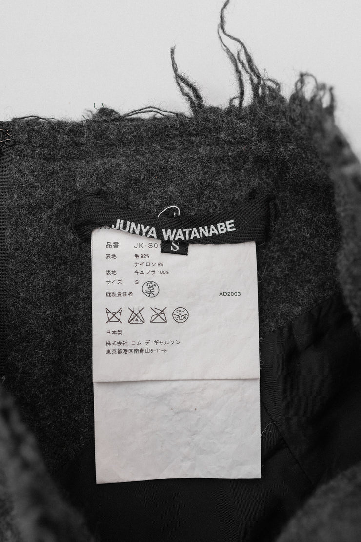 JUNYA WATANABE - FW03 Distressed grey bow skirt (runway)
