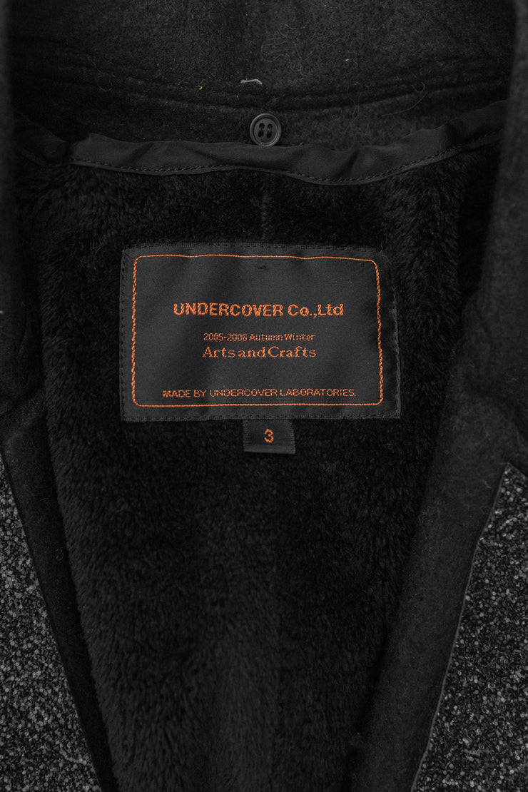UNDERCOVER - FW05 « Arts and Crafts » Slashed glitter jacket (runway)