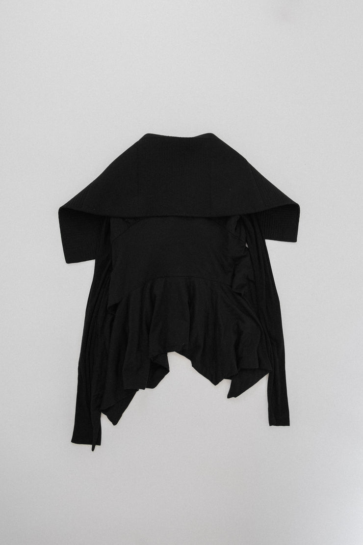 RICK OWENS - Lilies wrap up padded jacket with a voluminous collar