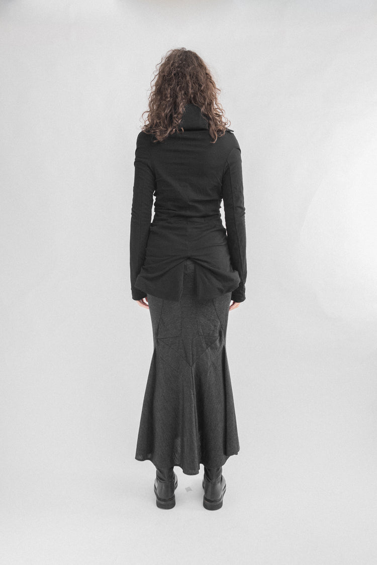 JUNYA WATANABE - FW08 Siren skirt with stitching lines – L