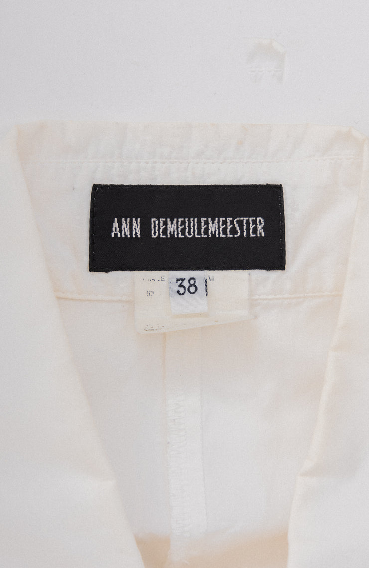ANN DEMEULEMEESTER - A cut button up shirt (90&