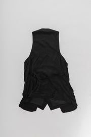 ANN DEMEULEMEESTER - SS04 Rayon oversized vest with cargo pockets (runway)