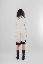 ANN DEMEULEMEESTER - SS05 Patterned silk skirt (runway)