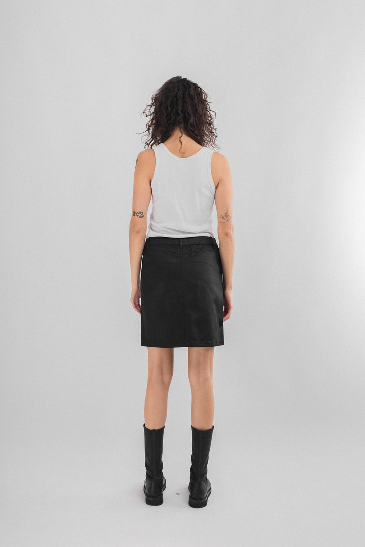 ANN DEMEULEMEESTER - SS01 Snap button up mini skirt (runway)