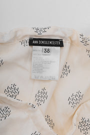 ANN DEMEULEMEESTER - SS05 Patterned silk skirt (runway)
