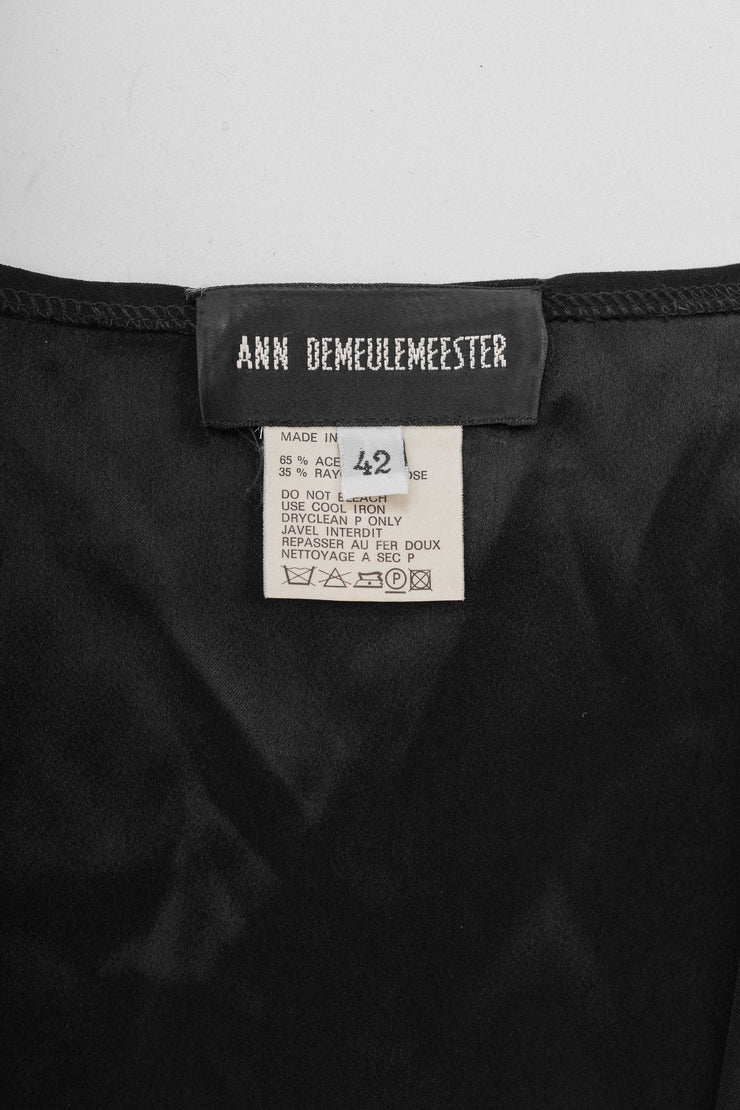 ANN DEMEULEMEESTER - FW97 Plunging neck belt dress (runway)