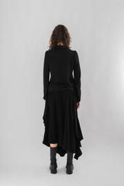 COMME DES GARCONS - FW04 Deconstructed black skirt