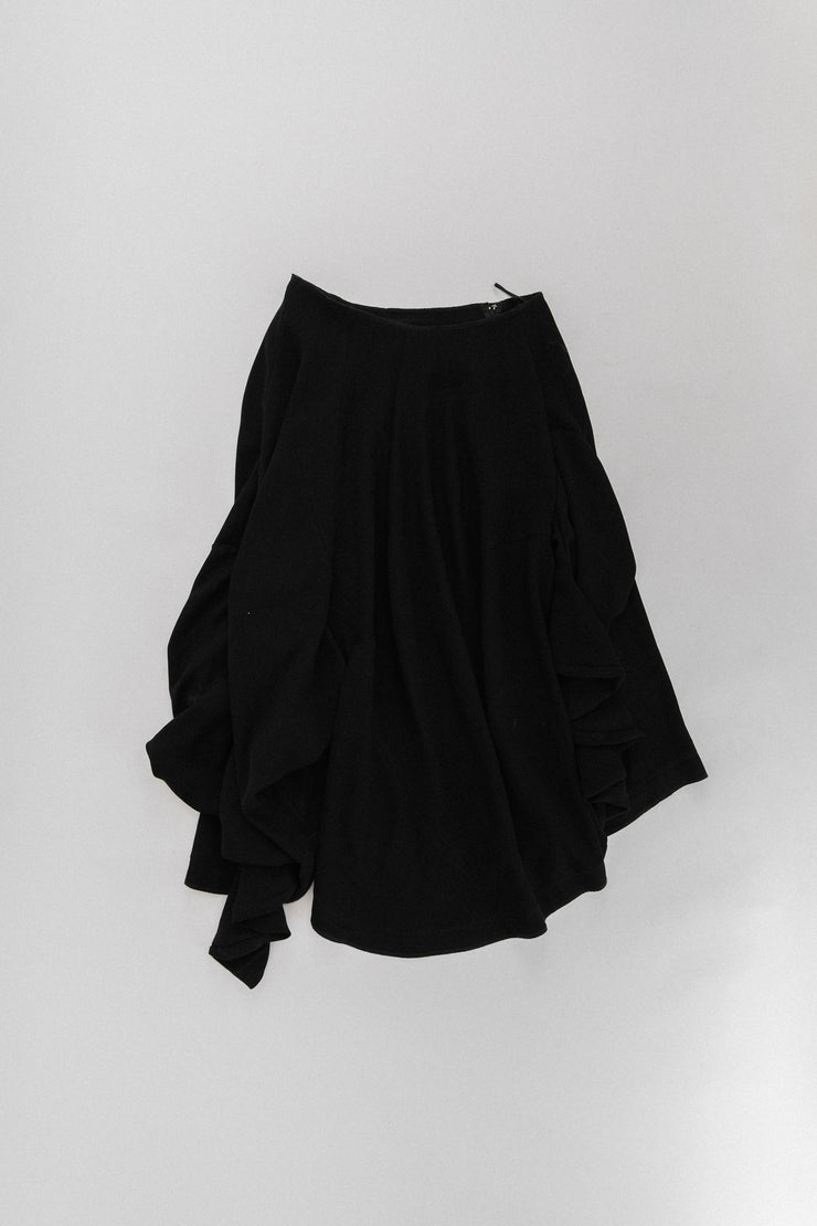 COMME DES GARCONS - FW04 Deconstructed black skirt