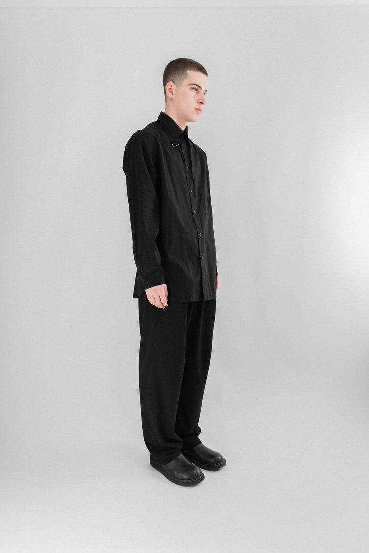 YOHJI YAMAMOTO POUR HOMME - SS18 Button up shirt with a strap