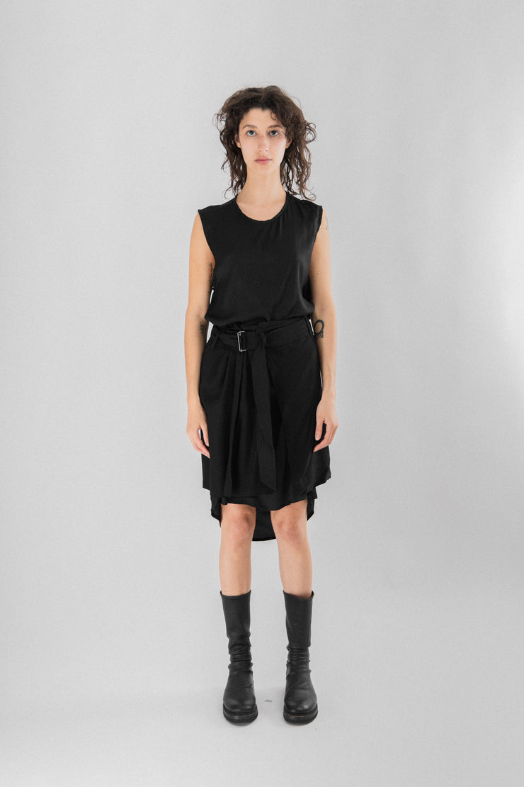 ANN DEMEULEMEESTER - Paper bag waist short skirt (late 90&