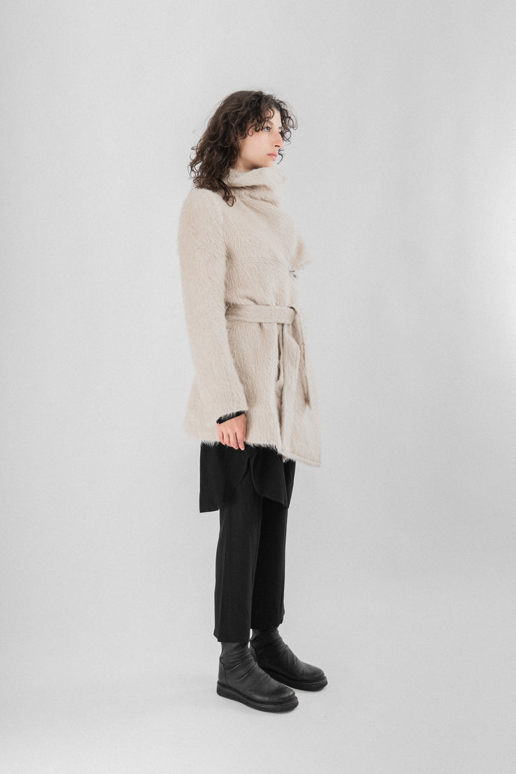 ANN DEMEULEMEESTER - FW10 Alpaca wool transformable coat