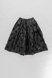 COMME DES GARCONS BLACK - Faux leather circle cut skirt