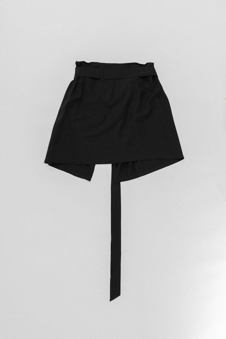 ANN DEMEULEMEESTER - Paper bag waist short skirt (late 90&