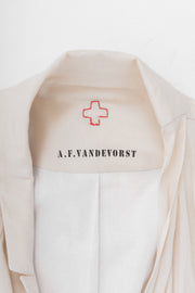 A.F VANDEVORST - Cream wrap up jacket with a long scarf (early 00's)