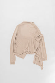 A.F VANDEVORST - Nude mesh cardigan with a side buckle (early 00's)