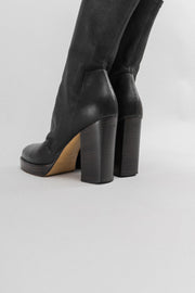 RICK OWENS - Leather heeled sock boots