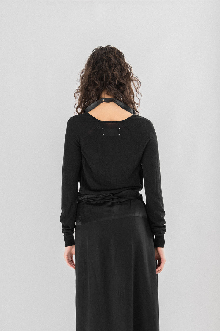 MAISON MARTIN MARGIELA - SS11 Knitted top with a leather strap collar