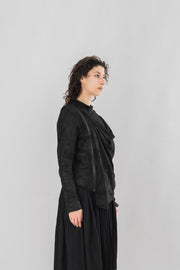 A.F VANDEVORST - FW10 Textured jacket with a front drape (runway)