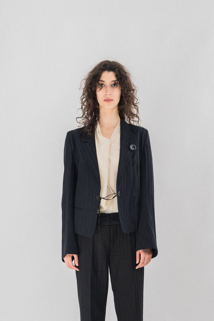 ANN DEMEULEMEESTER - SS05 Textured stripe jacket – L'OBSCUR
