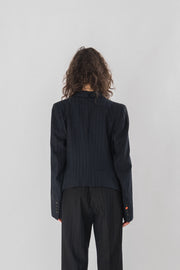 ANN DEMEULEMEESTER - SS05 Textured stripe jacket