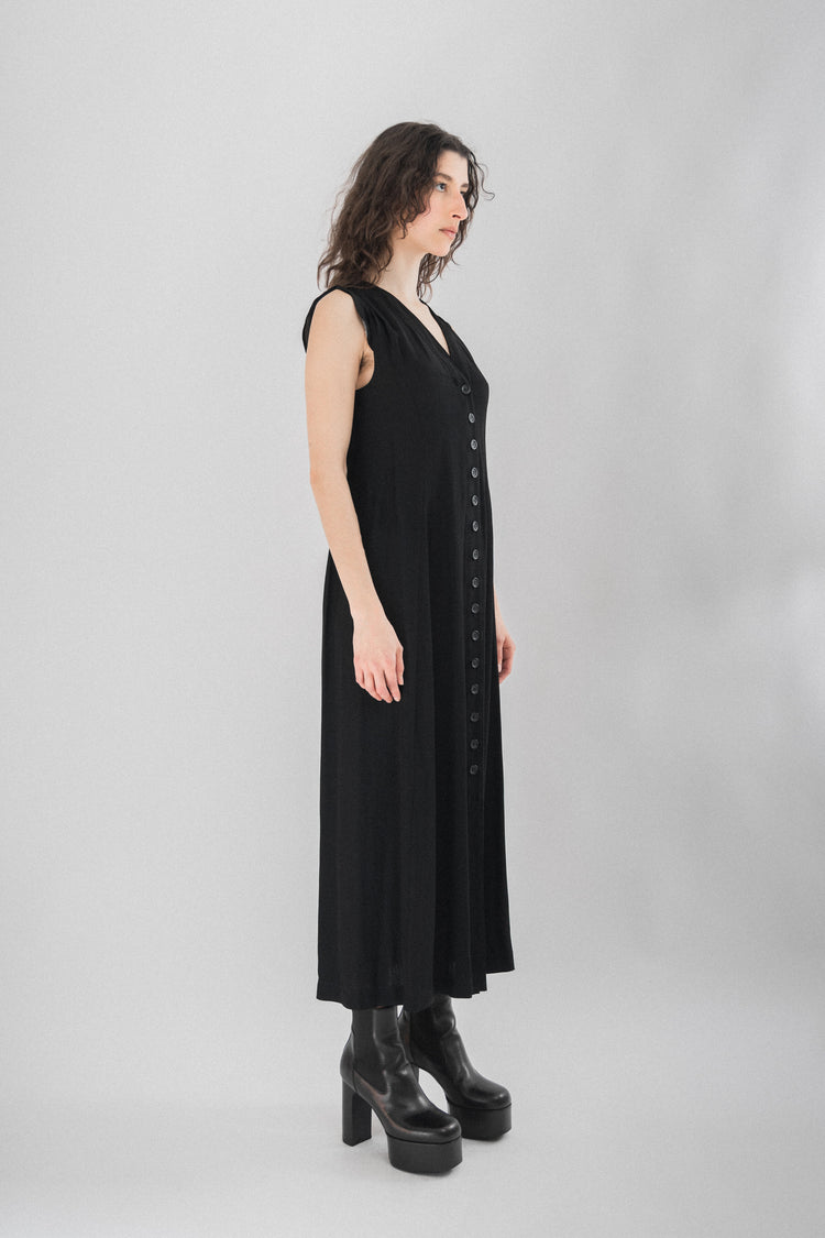 ANN DEMEULEMEESTER - FW93 Long button up vest (runway) – L'OBSCUR