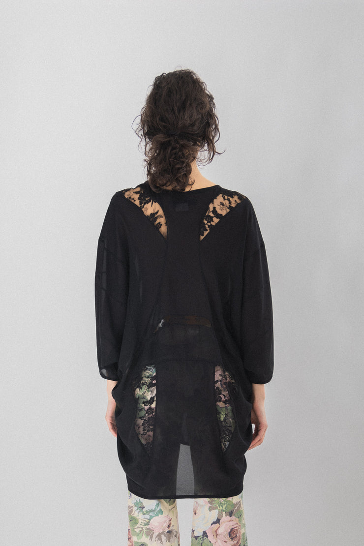 JUNYA WATANABE - SS13 Mesh tunic with lace details