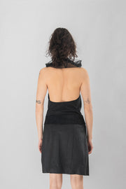 RICK OWENS - SS11 ANTHEM Backless top with a crumpled mesh collar