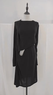 ANN DEMEULEMEESTER - 1990's Two piece rayon dress (booklet included)