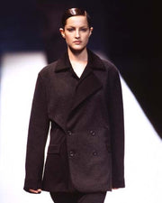 YOHJI YAMAMOTO - FW96 Two fabrics asymmetrical coat (runway)