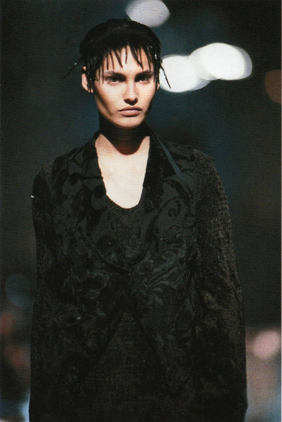 あ*と様 90's ANN DEMEULEMEESTER モールスキン ANN DEMEULEMEESTER - FW94 Velvet patterned long vest (runway) – L