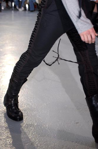 helmut lang 2003 ナイロンブーツ HELMUT LANG - FW03 Leather strap boots (runway) – L'OBSCUR